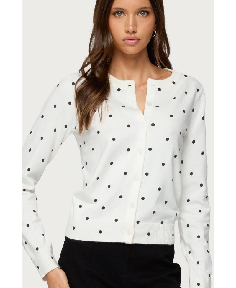 Women's Shea Polka Dot Knitted Cardigan