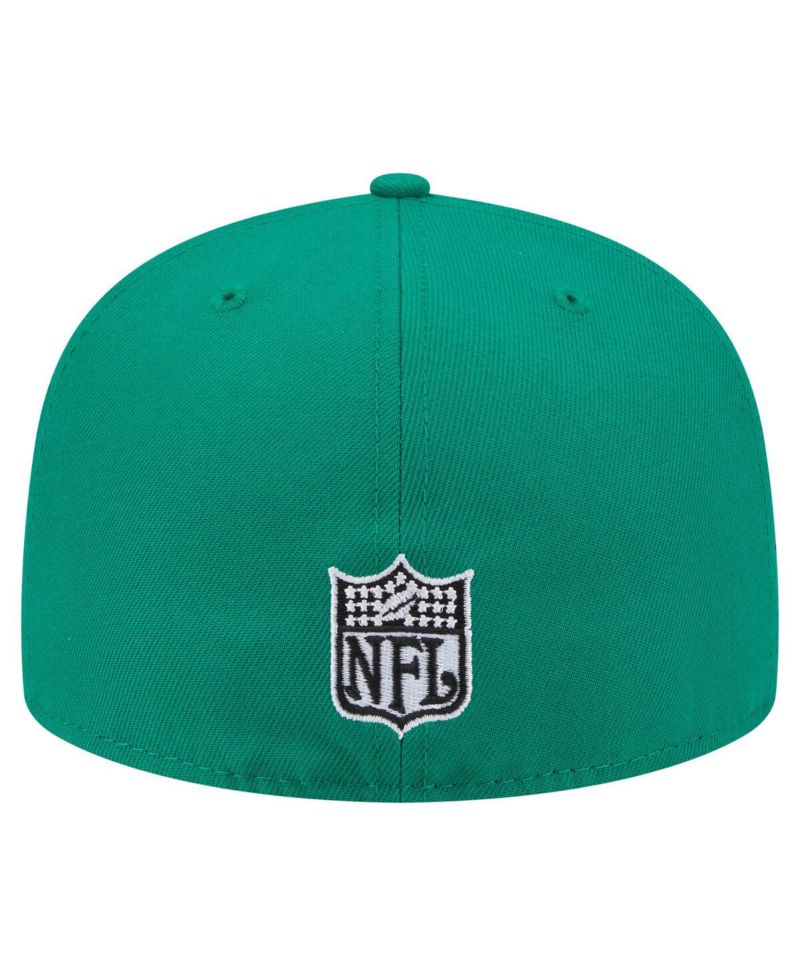 Men's Kelly Green Philadelphia Eagles Throwback Oversized 59FIFTY Fitted Hat