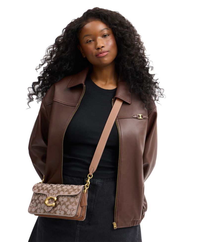 Tabby Medium Crystal Signature Jacquard Shoulder Bag 26