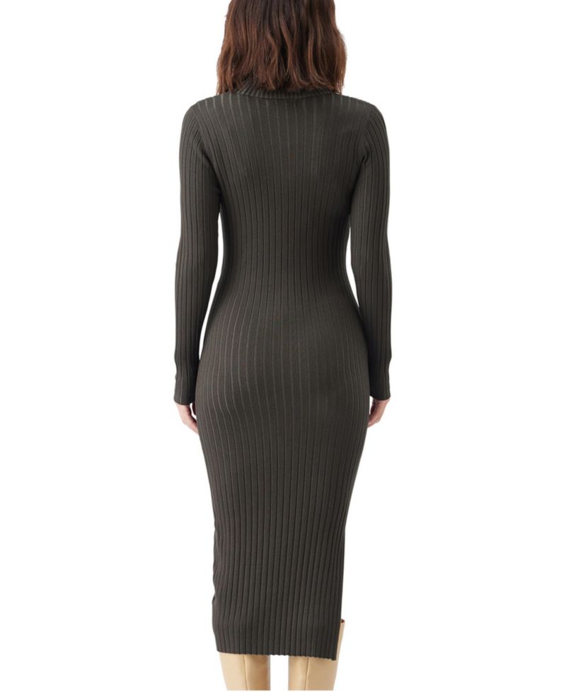 Women's Nella Long Sleeve Rib Nursing Knit Dress Ivy