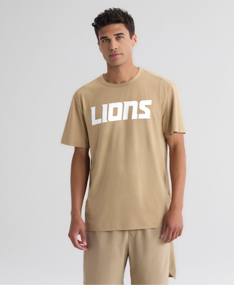 Men's Tan Detroit Lions Clutch T-Shirt