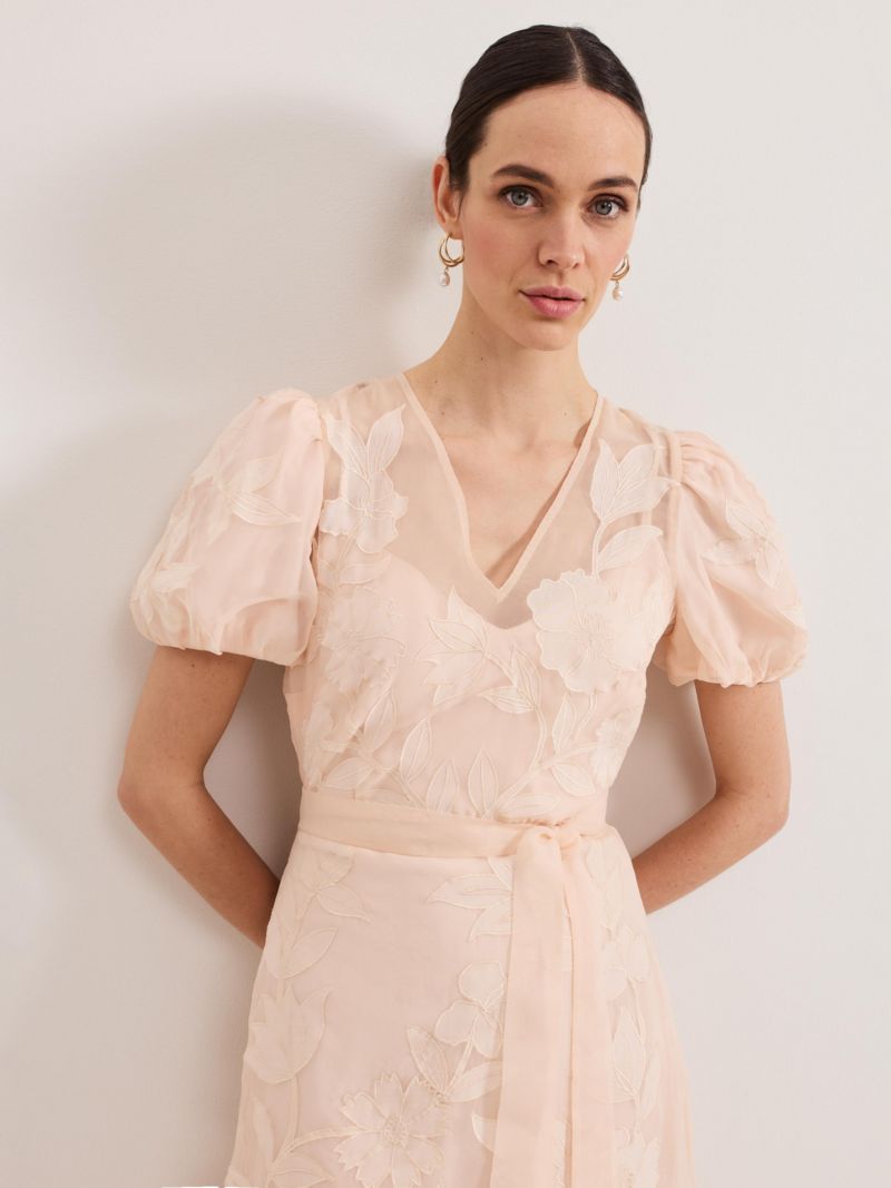 Women's Chrissie Tie Waist Wrap Midi Dress