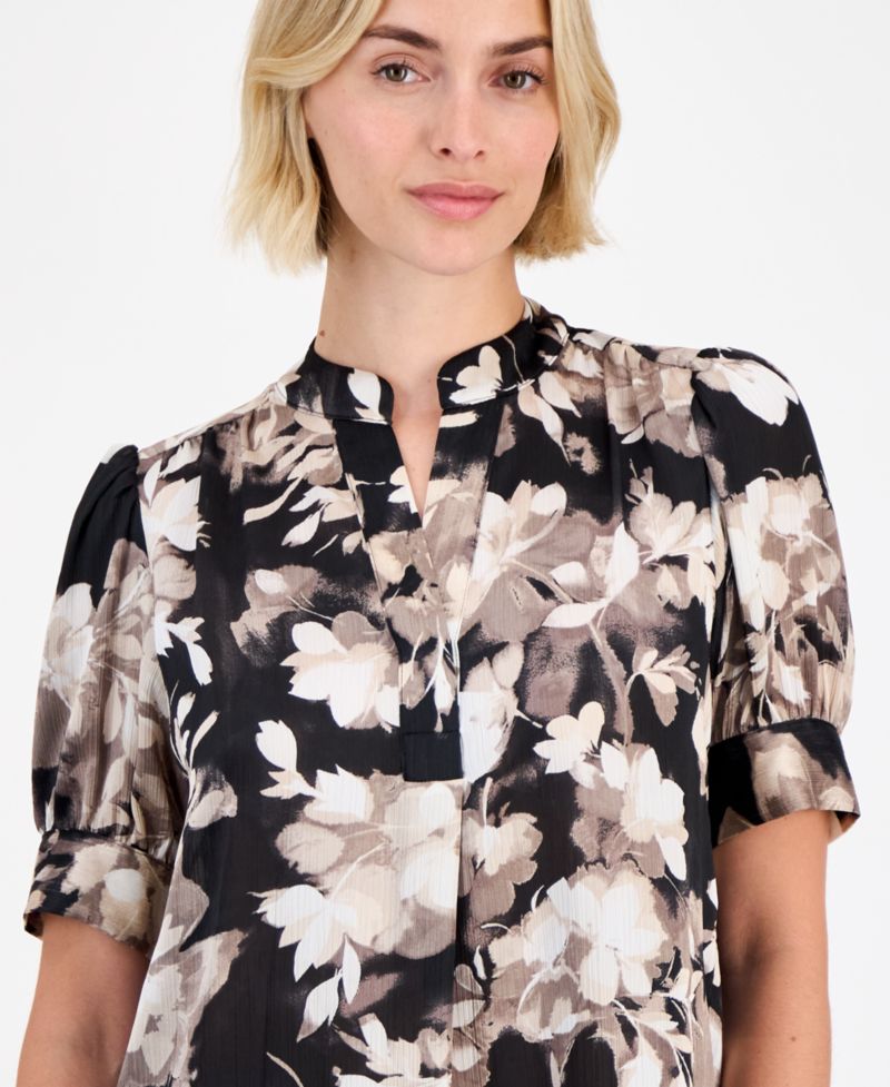 Women's Puffed-Sleeve Top