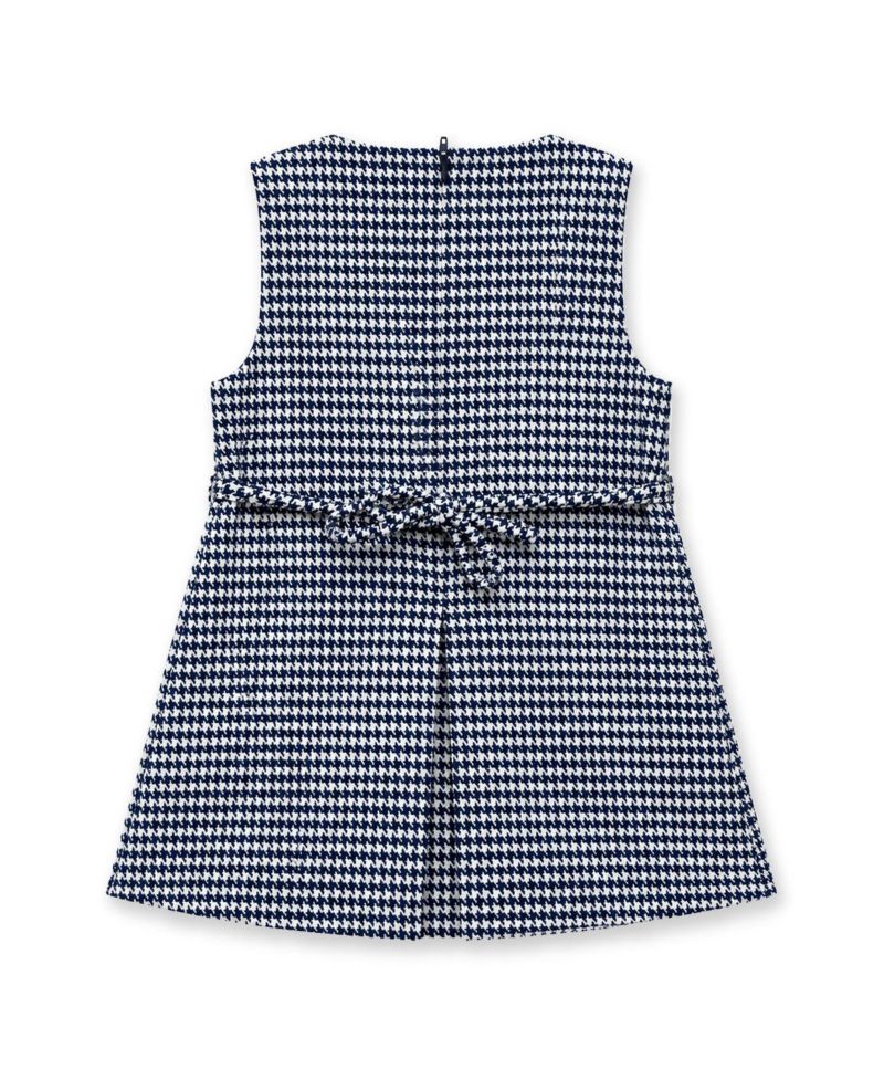 Girls (4-6X) Houndstooth Jumper with Hearts and Flowers Dress