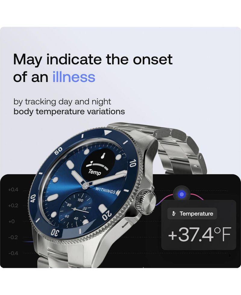 ScanWatch Nova - Hybrid Smartwatch w/ SpO2, Sleep and Temperature Monitoring - iOS/Android Compatible