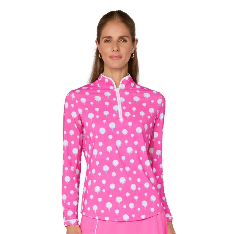 G Lifestyle Binding Quarter Zip Top