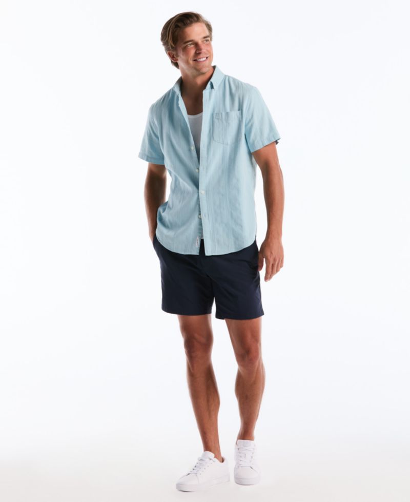Men's Cotton Dobby Button-Down Shirt