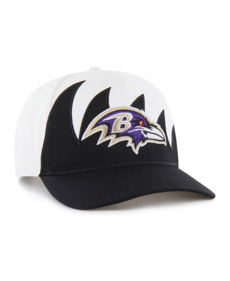 47 Brand Men's White Baltimore Ravens Jagged Hitch Adjustable Hat