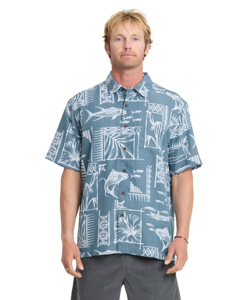 Quiksilver Men's Short -Sleeve Paradise Bay Shirt