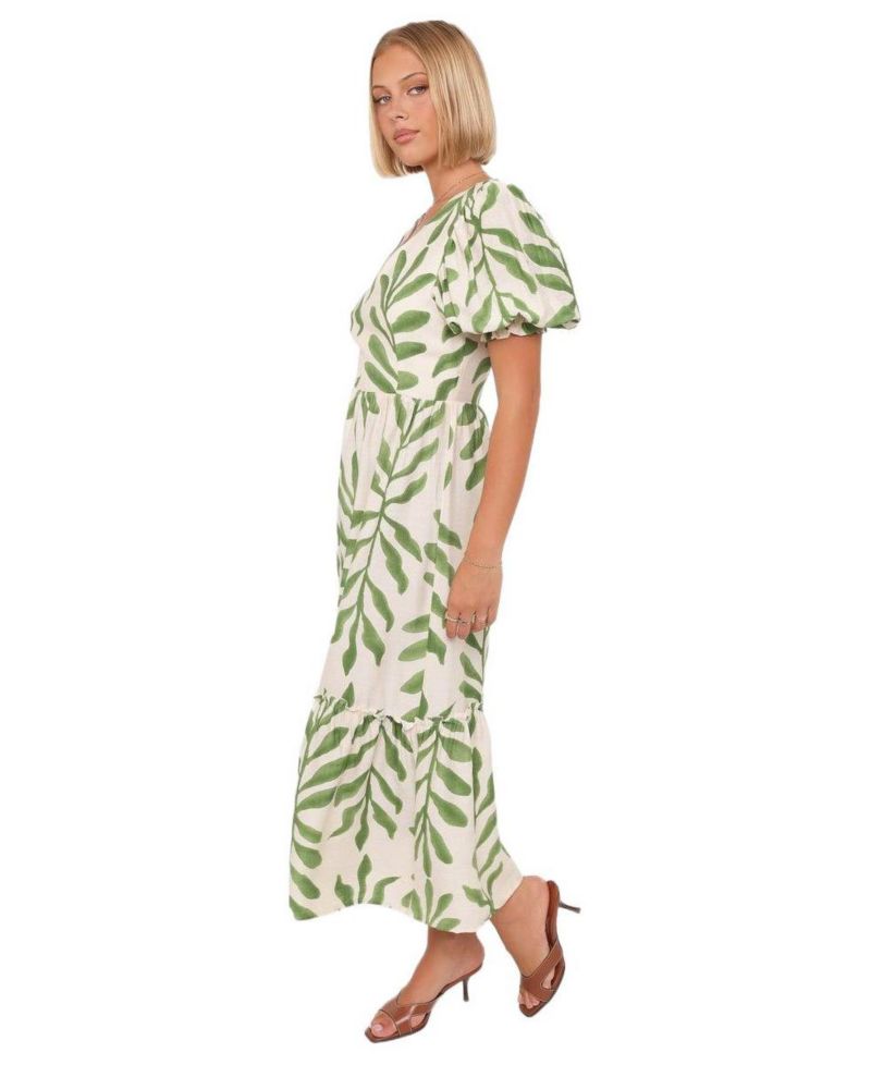 Women's Steele Puff Sleeve Midi Dress
