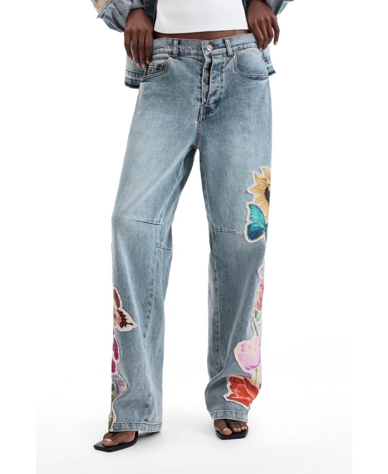 Women's Floral Printed Jeans