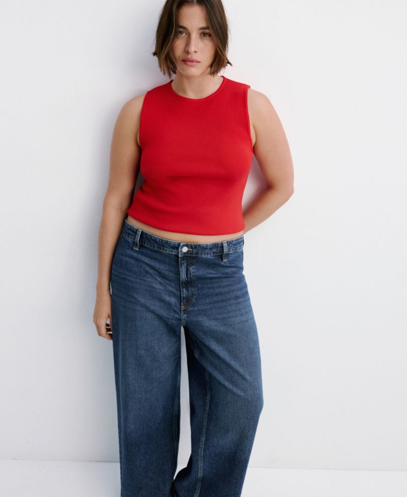 Women's Catherin High-Rise Wide-Leg Culotte Jeans