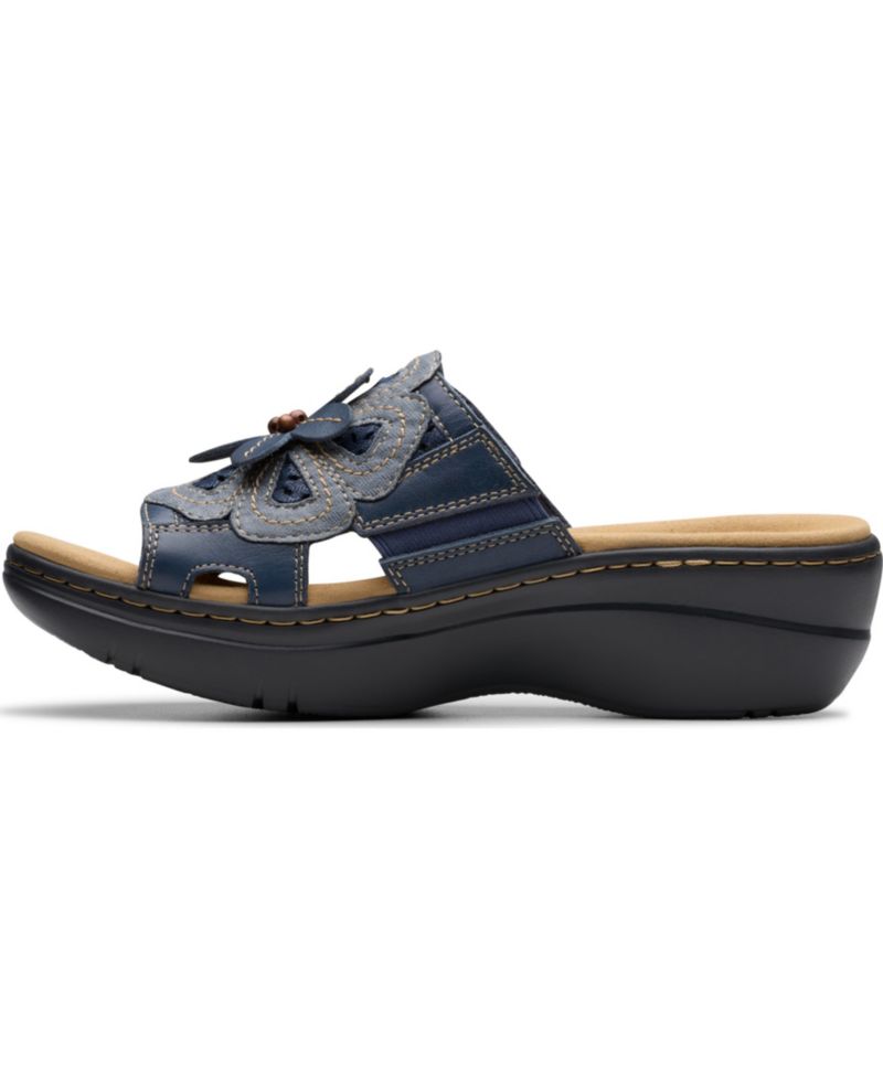 Merliah2 Belle Flower Leather Wedge Sandals