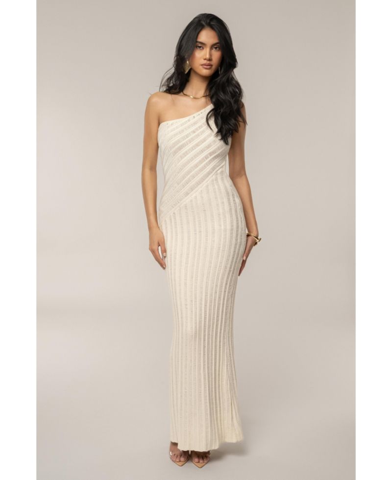 Women's Fringe Knit Maxi Dress