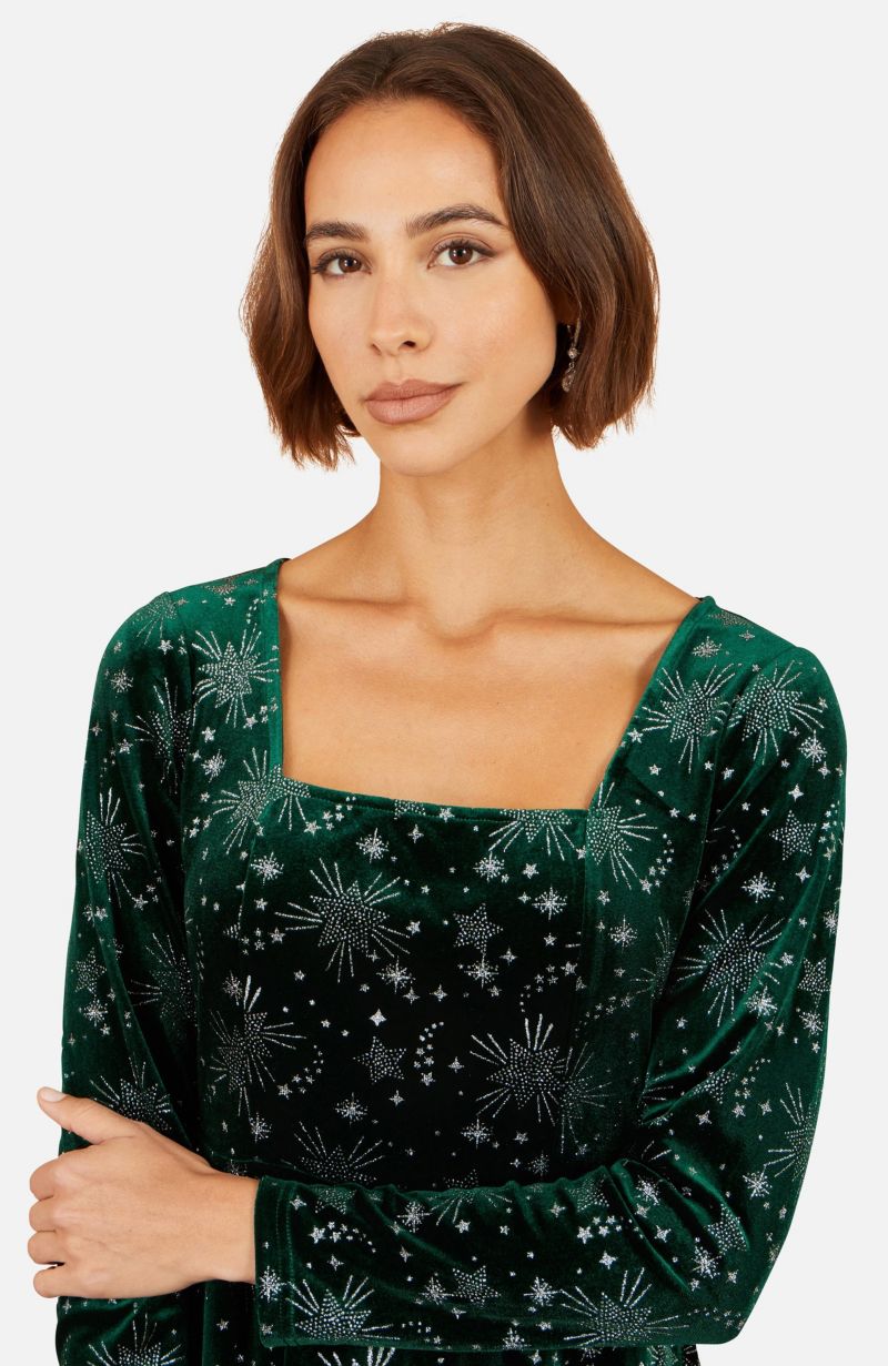 Women's Starburst Foil Skater Dress