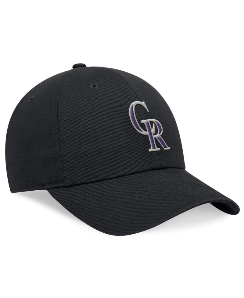 Men's Black Colorado Rockies Evergreen Club Adjustable Hat