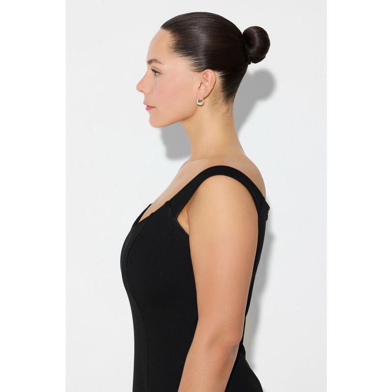 Women's Eliana Slit Sleeveless Off-Shoulder Boat-Neck Fitted Midi Dress