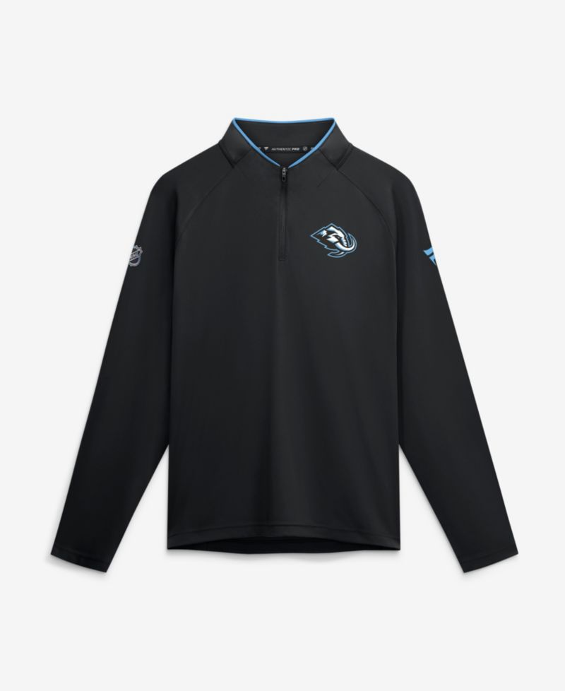 Men's Black Utah Mammoth Authentic Pro Rink Lightweight Quarter-Zip Pullover