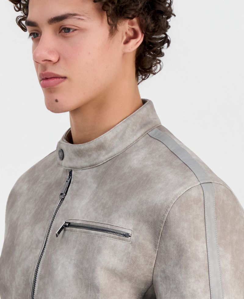 Men's Justin Faux-Leather Jacket