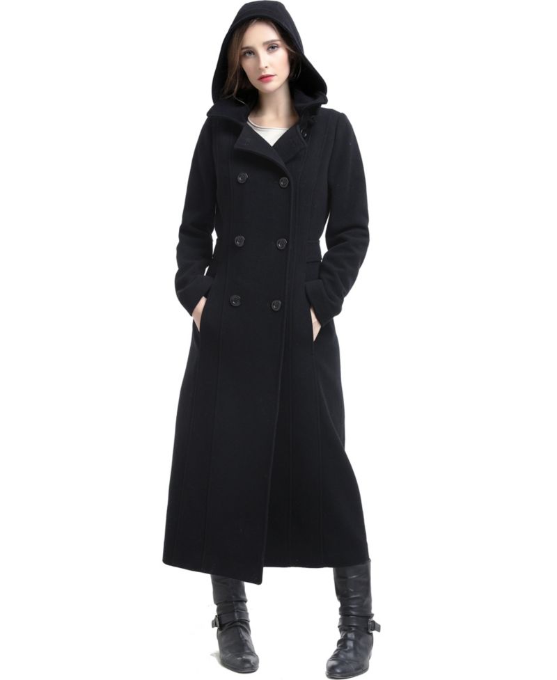 Women's Mariel Wool Blend Hooded Long Walking Coat