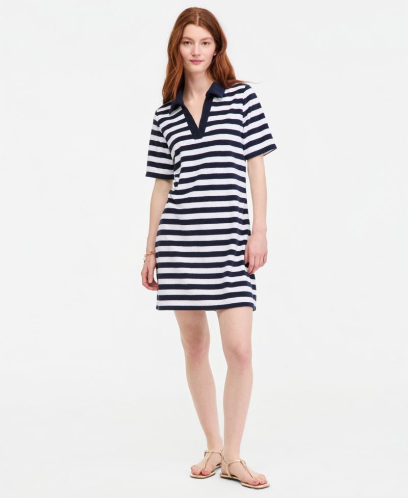 Women's Terry Relaxed Polo Dress