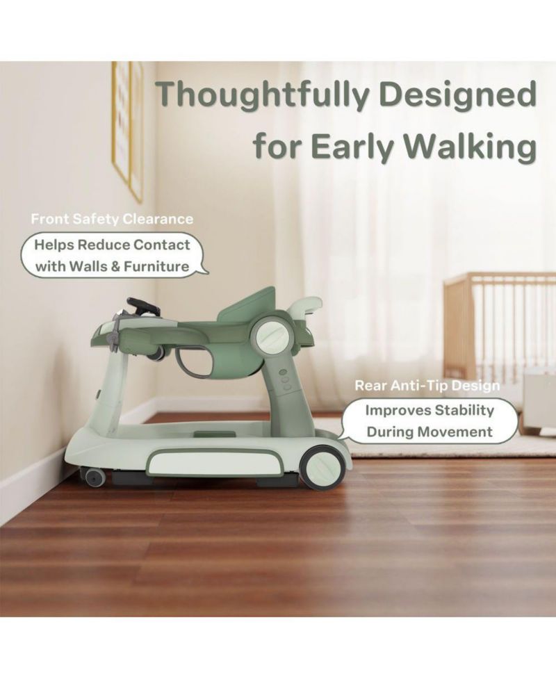 Convertible Baby Activity Walker with Adjustable Height, Foldable Design and Interactive Play Features