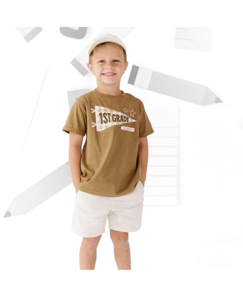 Big Boys First Grade Pennant Short Sleeve T-Shirt