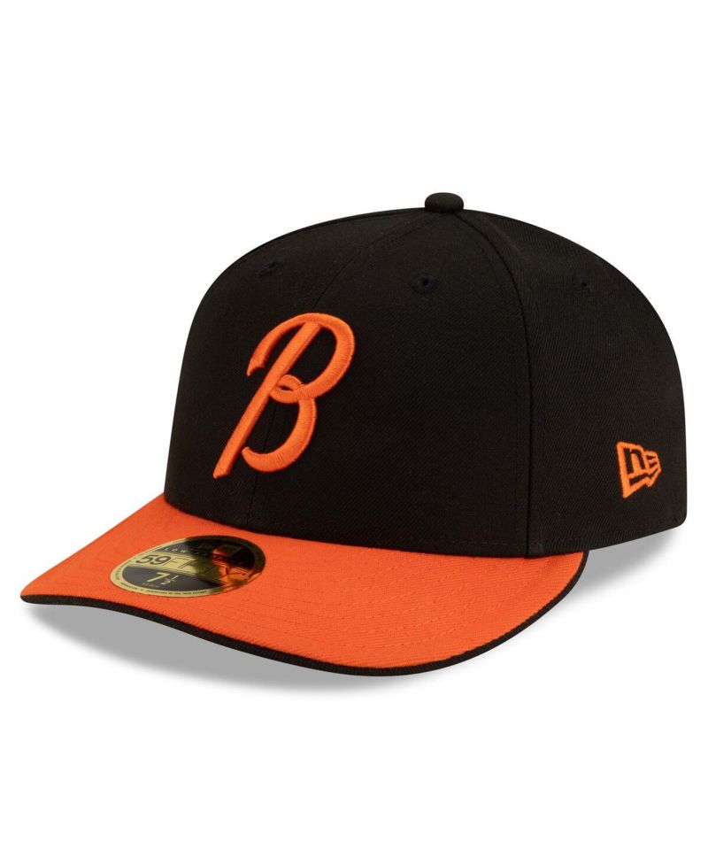 Men's Black/Orange Baltimore Orioles Authentic Collection Low Profile 59FIFTY Fitted Hat