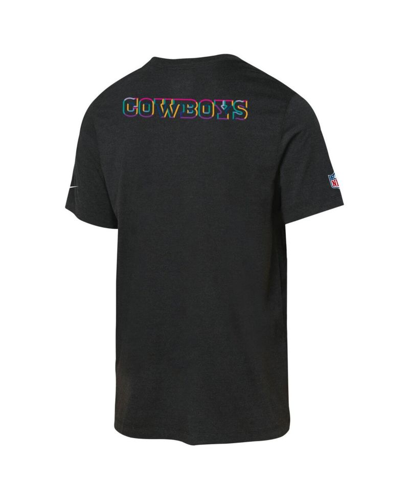 Big Boys and Girls Black Dallas Cowboys 2025 NFL Crucial Catch Tri-Blend Dri-FIT T-Shirt
