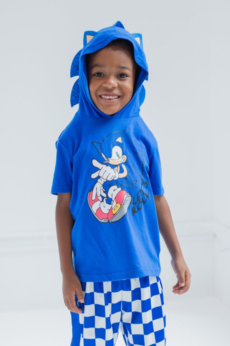 Little Boys (4-20) Cosplay 2-Piece Hooded T-Shirt and Shorts Set