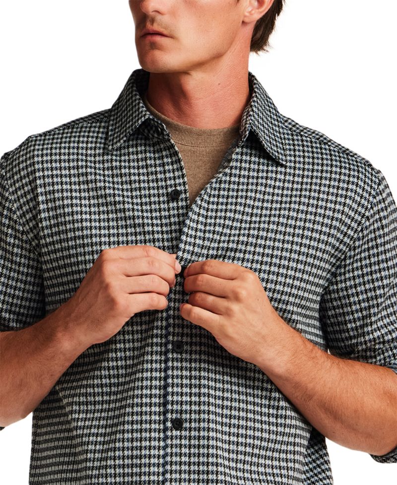 Men's Knit Check Long-Sleeve Shirt