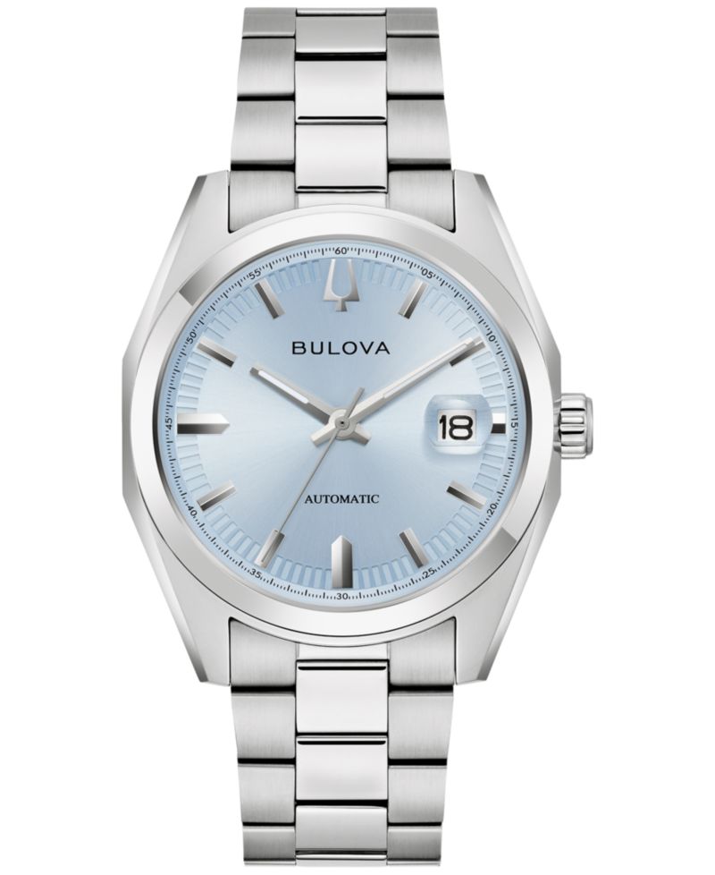 Men's Classic Surveyor Automatic Silver-Tone Stainless Steel Bracelet Watch 39mm