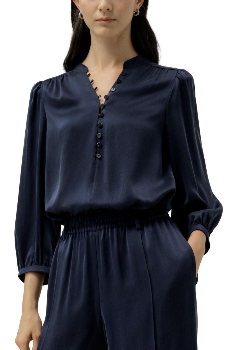 Women's X Melissa Murrell Silk Suede V-Neck Blouse