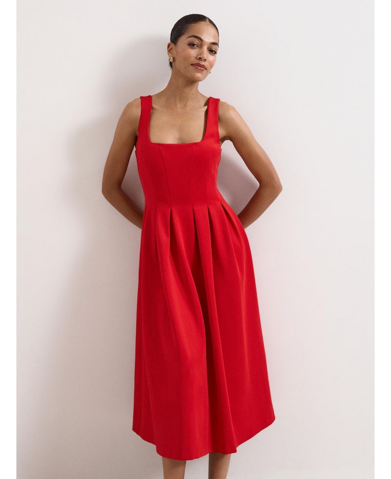 Women's Katie Square-Neck Midi Dress