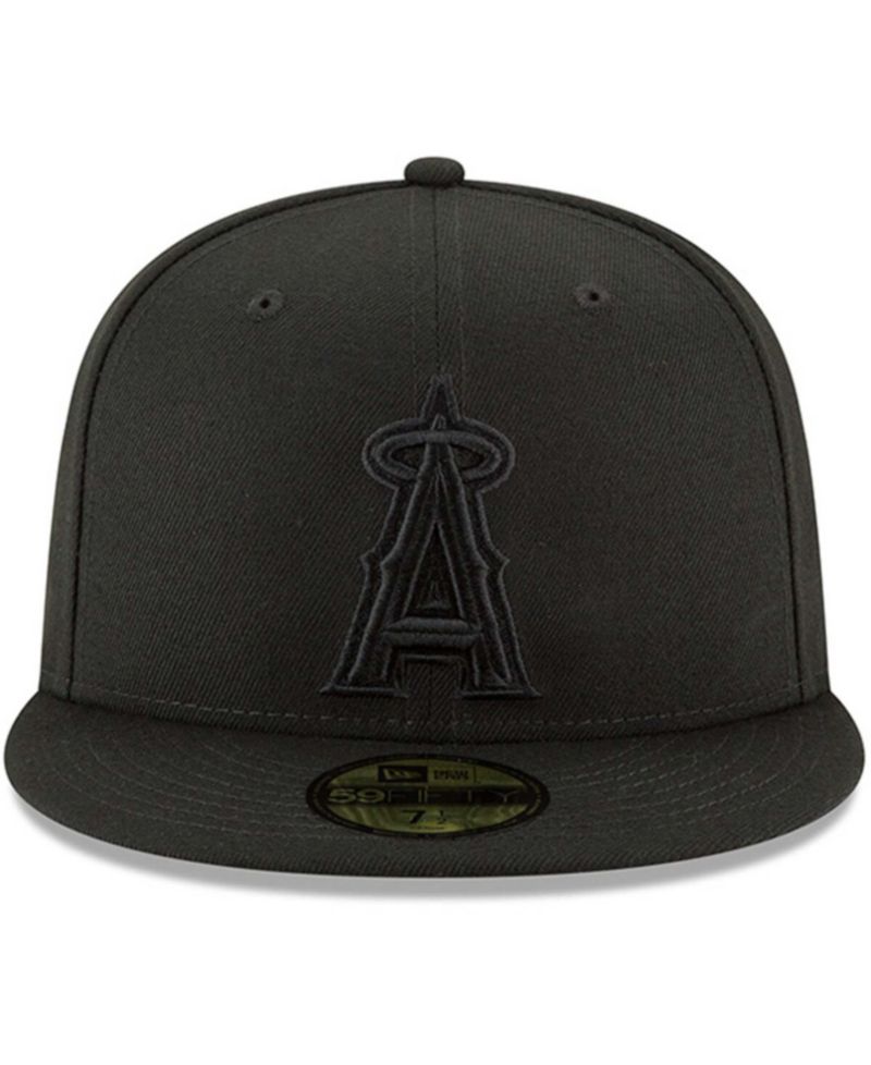Men's Black Los Angeles Angels Primary Logo Basic 59FIFTY Fitted Hat