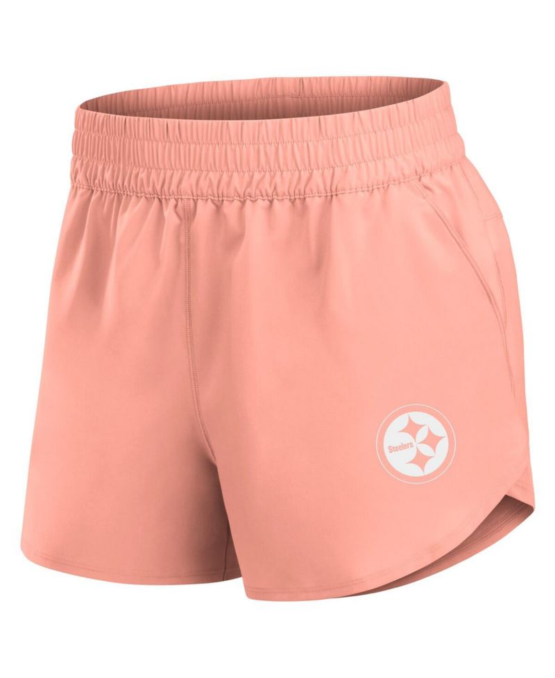 Women's Coral Pittsburgh Steelers Front Office Woven Shorts