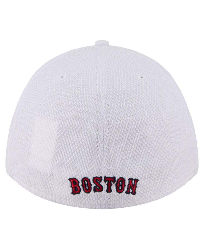 Men's White Boston Red Sox Cut n Sew 39THIRTY Flex Hat