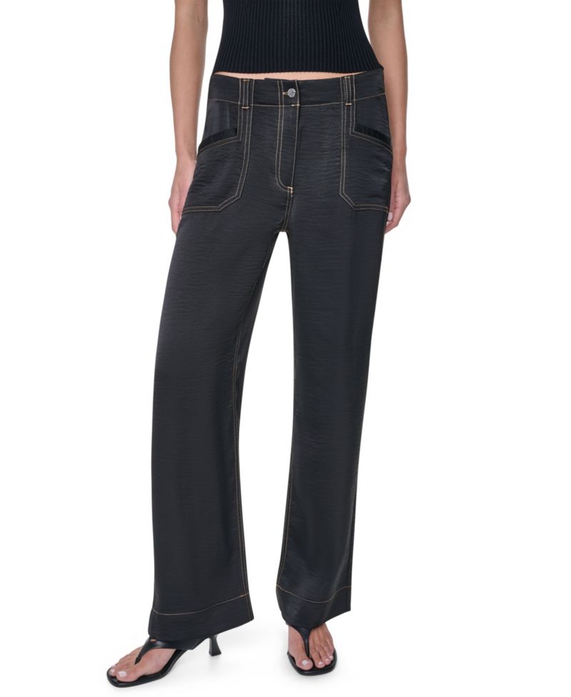 Women's Straight-Leg Top Stitch Pants