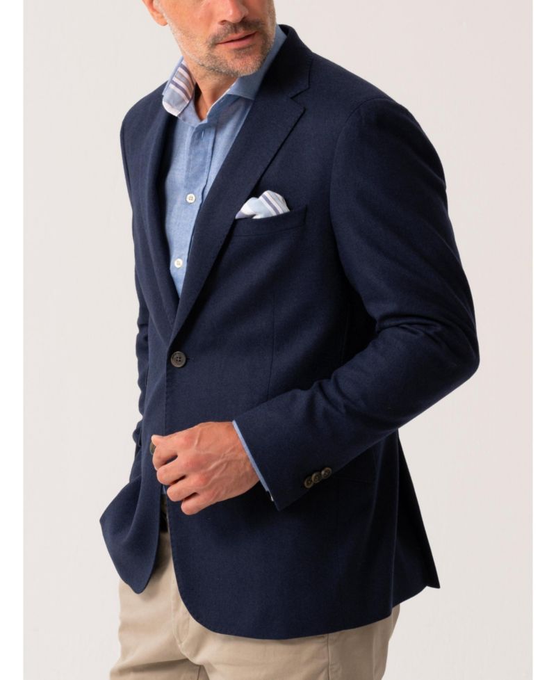 Men's Classic Wool and Cashmere Blend Blazer