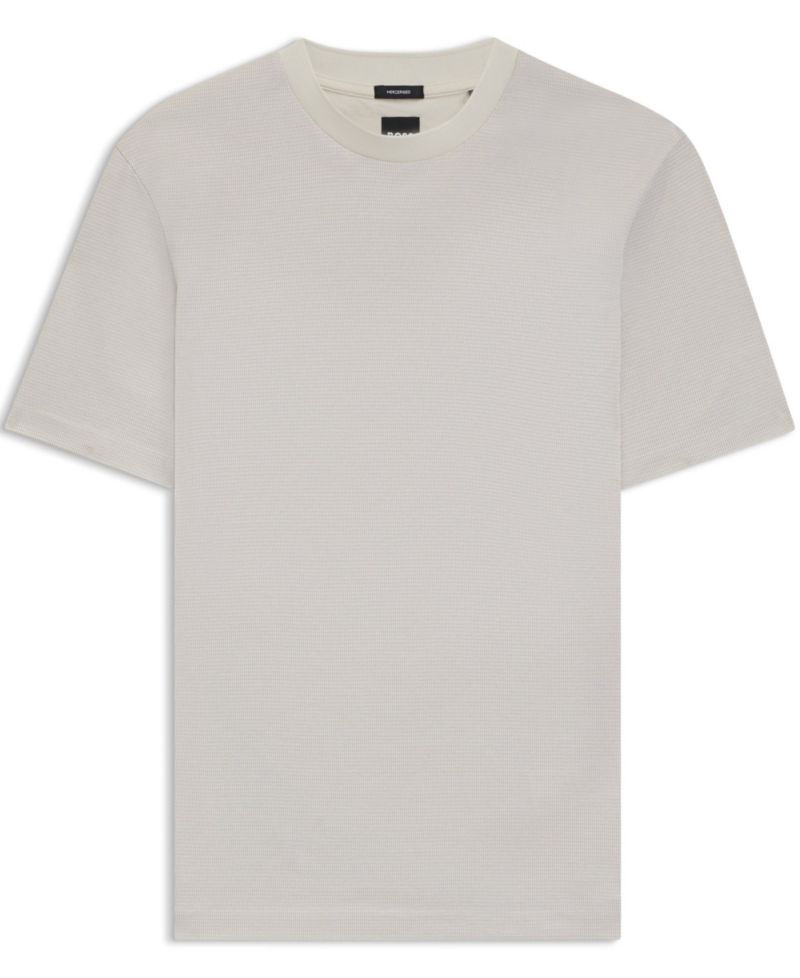 Men's Micro Pattern Mercerized-Cotton T-Shirt