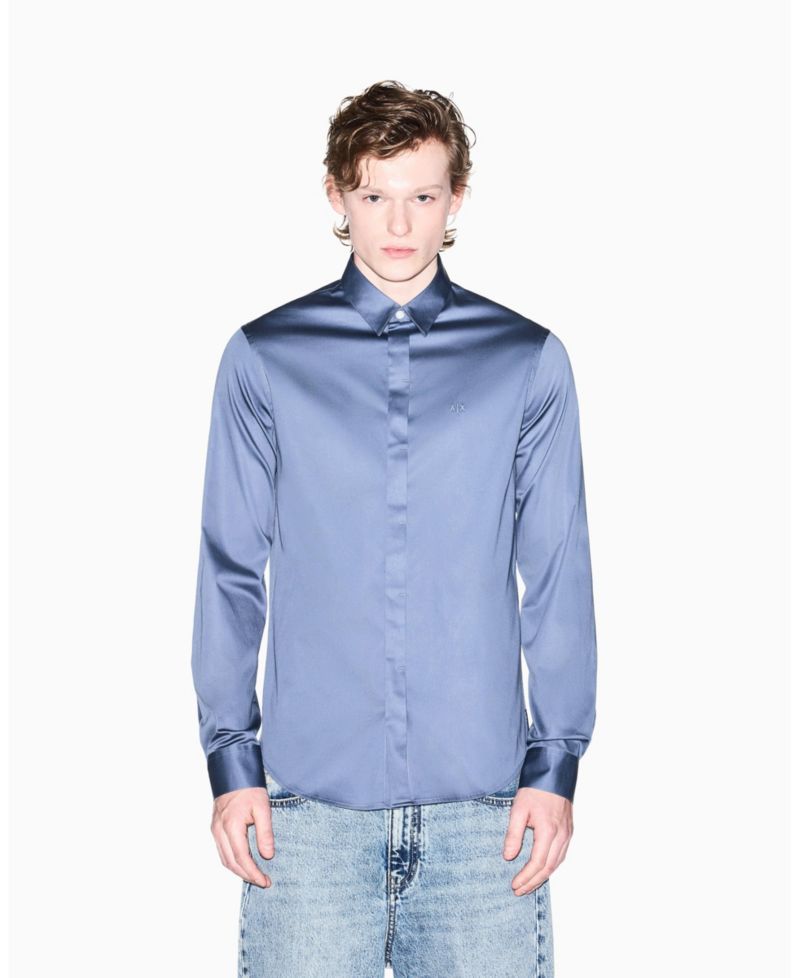 Men's Long Sleeve Solid Slim Fit Shirt