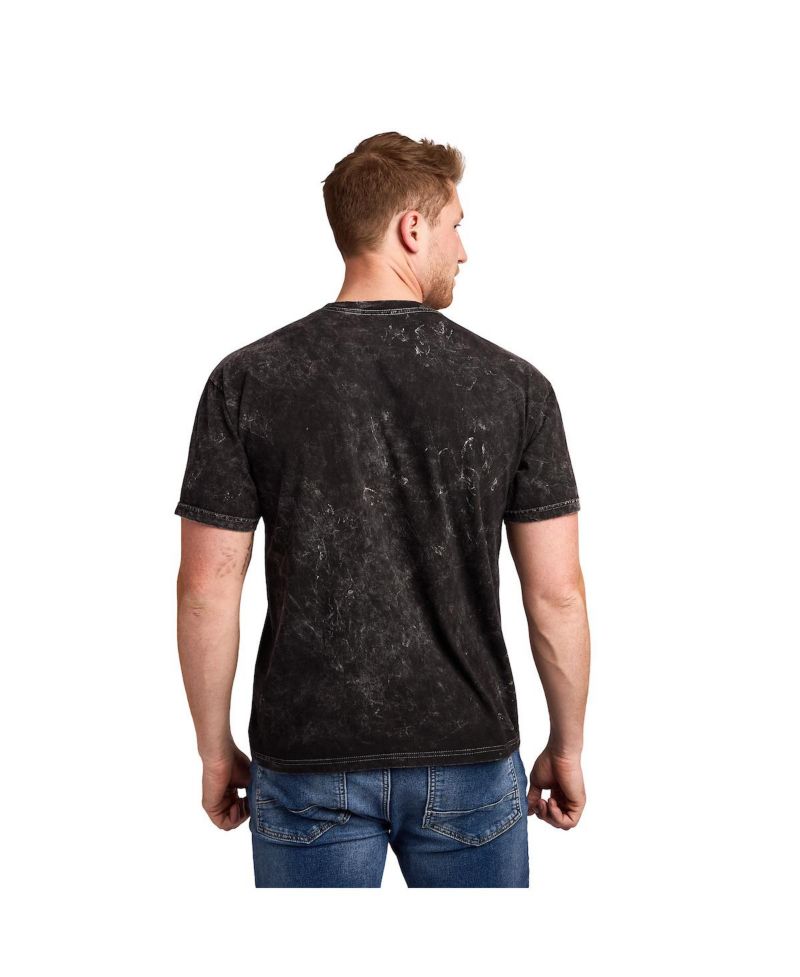 Men's Gryffindor Varsity Blue Vintage Mineral Wash Crew Neck Short Sleeve T-shirt