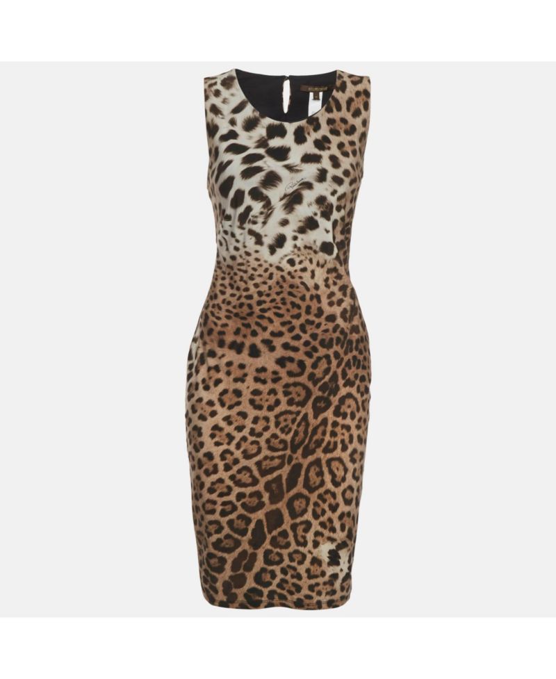 Women's Animal Printed Jersey Midi Dress