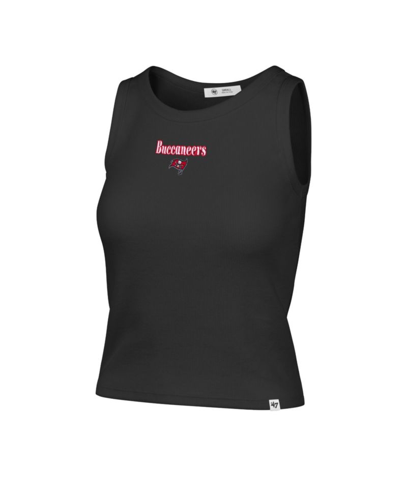 Women's Tampa Bay Buccaneers Sleeveless Ribbed Cropped Cotton-Blend Tank Top