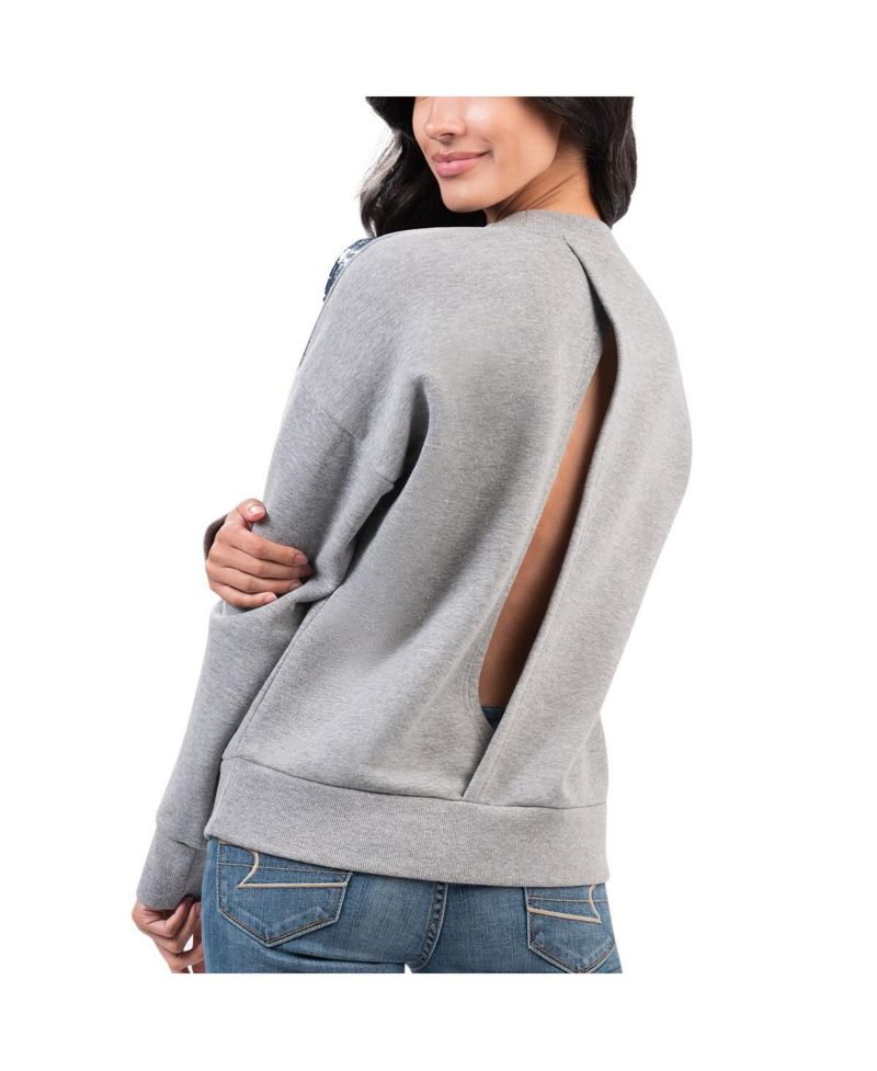 Women's Gray Nashville Predators Penalty Box Pullover Sweatshirt