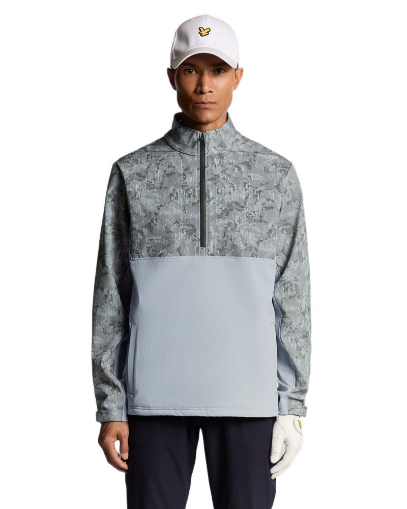 Men's Golf Printed Half Zip Windjammer Jacket