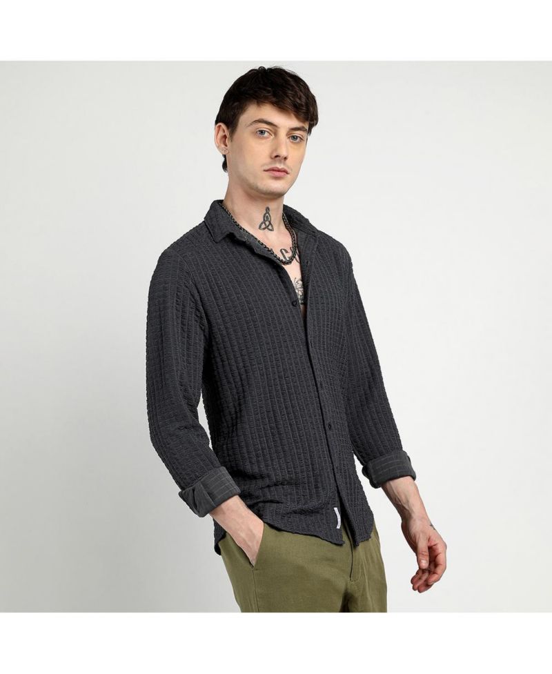 Men's Cube-Textured Shirt