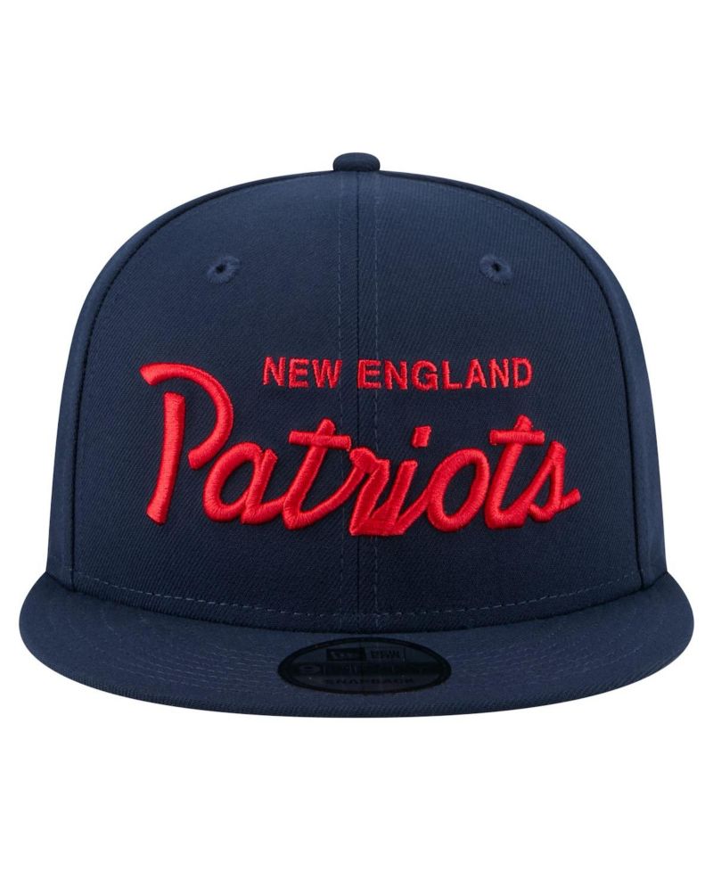 Men's Navy New England Patriots Core Team Script 9FIFTY Snapback Hat