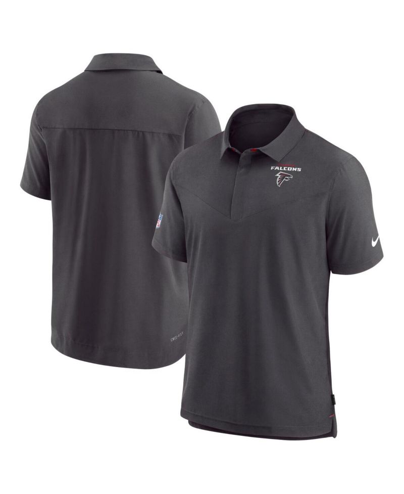 Men's Black Atlanta Falcons Sideline Lockup Performance Polo