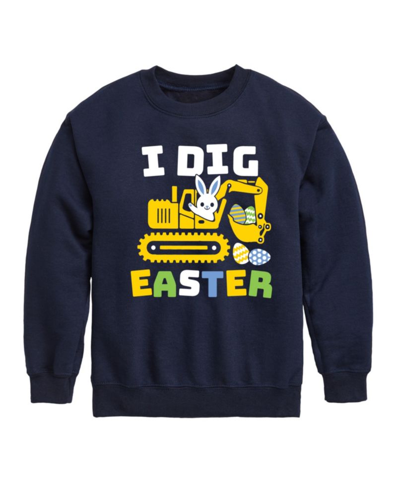 Big Boys I Dig Easter Graphic Fleece Sweatshirt